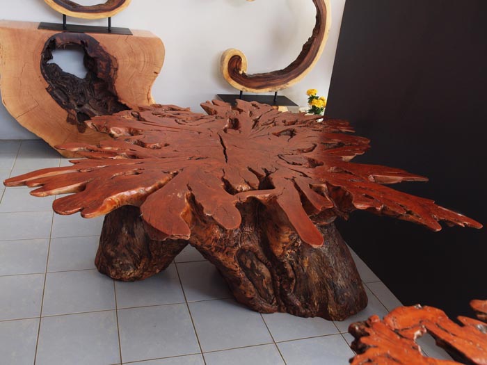 мебель Тайланда, стол из корня красного дерева