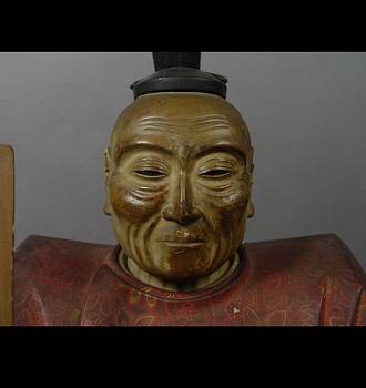 Иэясу Токугава в последние годы жизни. Деревянная скульптура. Середина XVIII в.