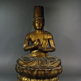 Изысканная скульптура Даиничи Нйораи Будды. Эдо. 1600.