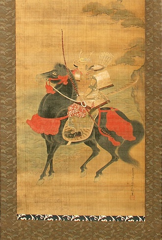 Кано Наганобу. Самурай на лошади