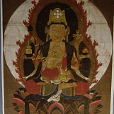 Редкая буддистская картина, изображающая Рагараджу. Муромачи-Эдо