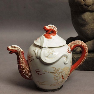 Японский керамический чайник "Дракон"