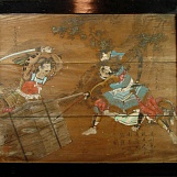 Великолепная картина Ема, изображающая Самурая. Эдо, 19 век.