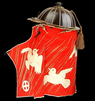 Шлем самурая-пожарного с гербом клана Симадзу. XIX в.