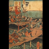 Утагава Куниёси. Морской бой при Ясима. 1847 - 1852