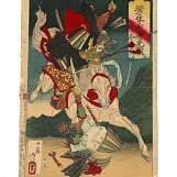 Тайсо Ёситоси. Полководец Дзиро Тайра (но) Масакадо. 1883 г.