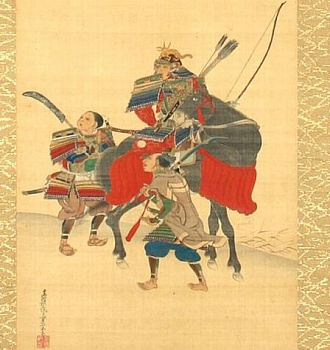 Тоса Мицуаки и Кумасиро Сигэсато. Воин Минамото Ёсииэ Хатимантар