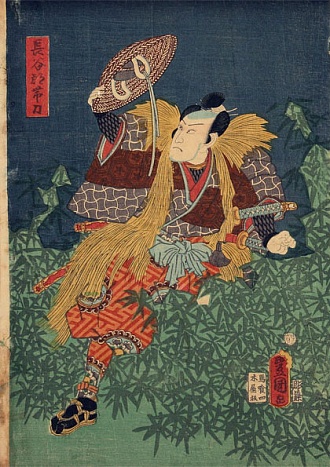 Тоёкуни III. Самурай Хасэбэ но Нобуцура. 1860 г.