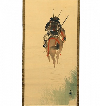 Ватанабэ Кокан. Самурай на лошади.